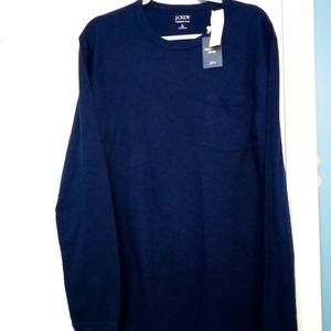 JCrew NWT Men's Garment dyed L/S Pocket T-shirt